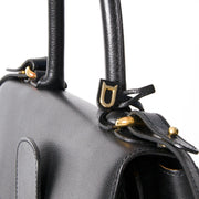 Delvaux Black Brillant MM with Strap second hand authentic safe online shopping webshop LabelLOV Belgium Antwerp luxury brands bags high-end labels designer fashion
