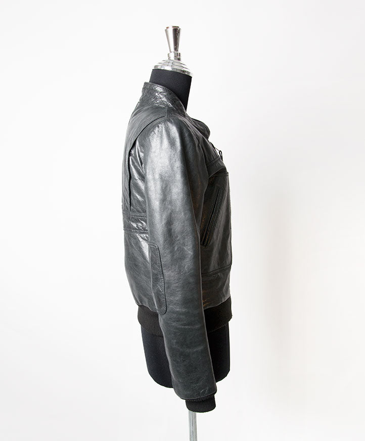 Second hand Balenciaga Grey to Black Bomber Jacket
