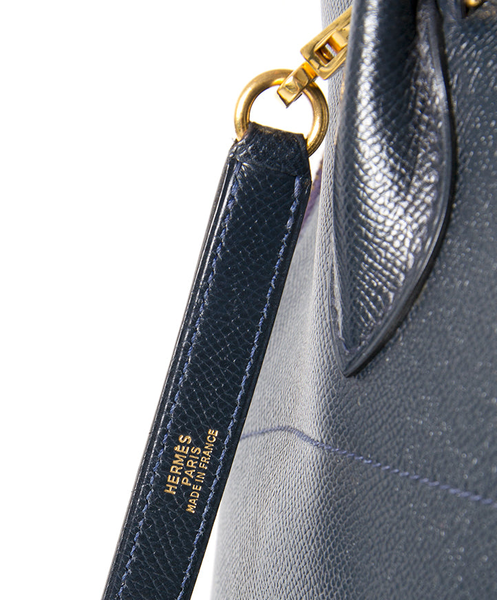 Hermès Bolide 35 Navy Blue Bag seconde main authentique shopping en ligne webshop Anvers Belgique LabelLOV designer marques luxe sacs en vogue mode