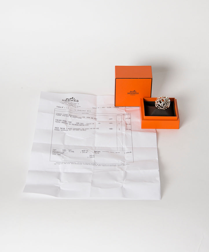 Bague Hermès Chaîne d'Ancre Enchaînée "Balle"