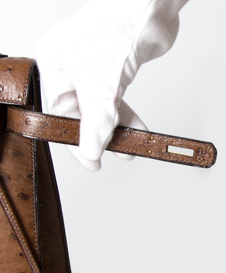 Hermès Kelly Bag Ostrich GHW With Strap 2de hands hermes kelly 32 net als nieuw 100% echt labellov belgie, Antwerpen