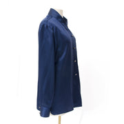 Chanel Navy Blue Silk Blouse te koop aangeboden tweedehands designer kelding site labellov europe
