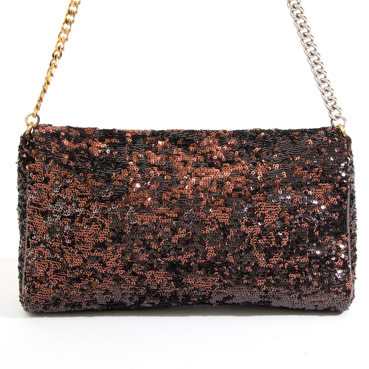 Dolce & Gabbana Brown Sequins Miss Charles
