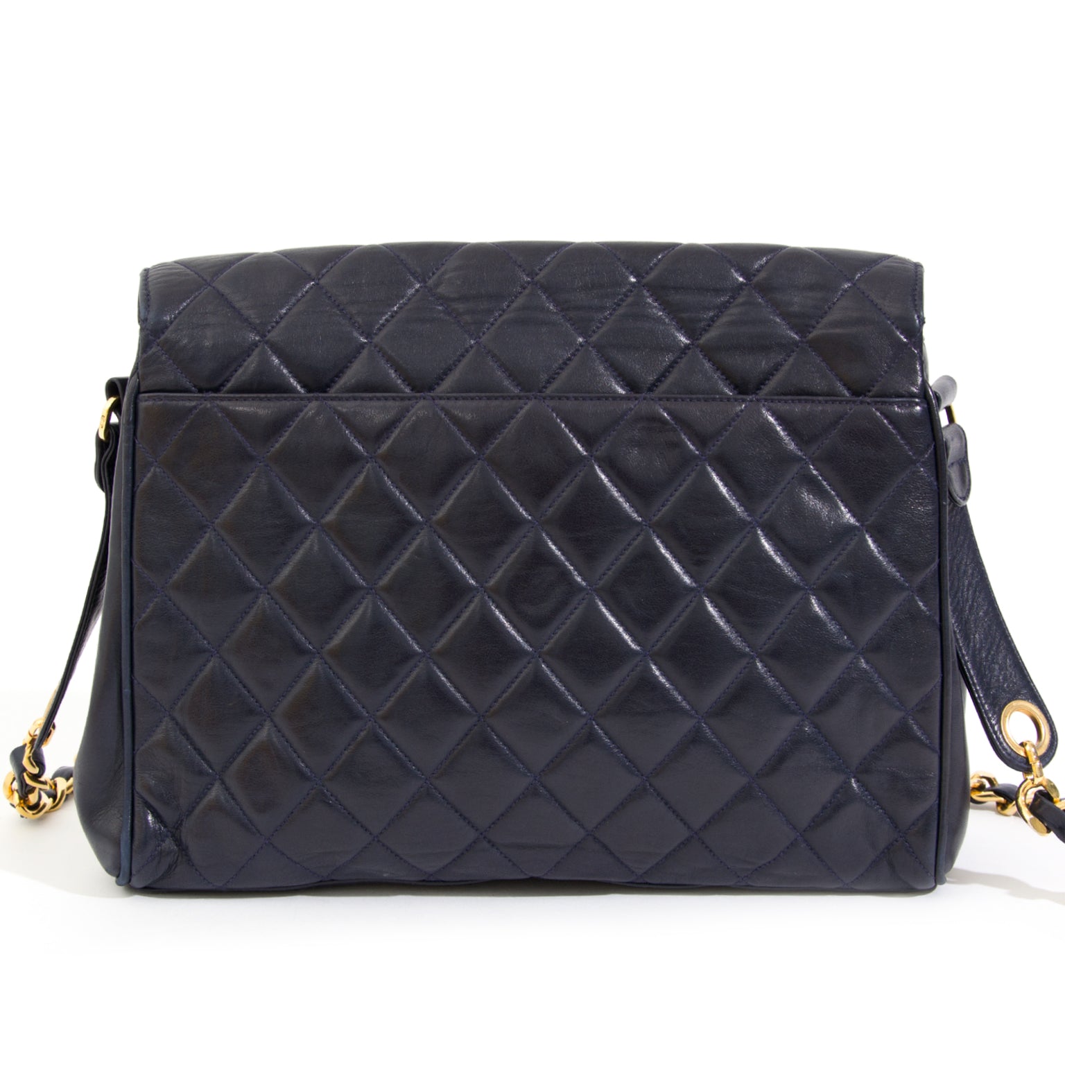 koop snel en veilig online vintage 100% Chanel Vintage Flap Bag Golden Chain