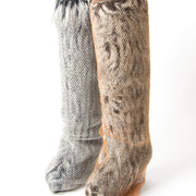Chanel Grey Faux-fur Yeti Boots safe online shopping webshop fashion style LabelLOV Antwerp Belgium high end luxury labels brand designer