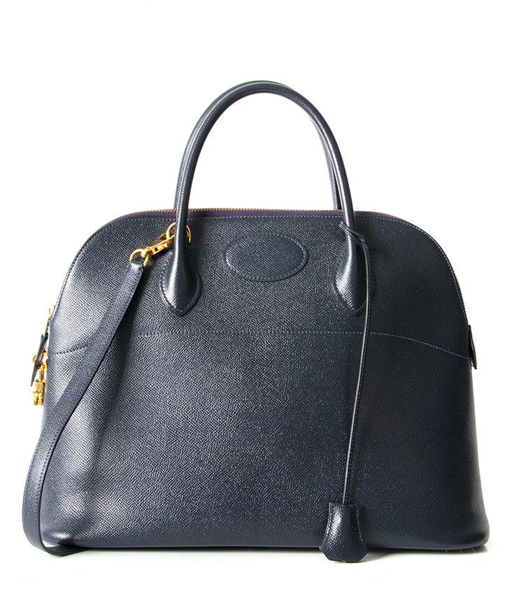 Hermès Bolide 35 Navy Blue Bag seconde main authentique shopping en ligne webshop Anvers Belgique LabelLOV designer marques luxe sacs en vogue mode
