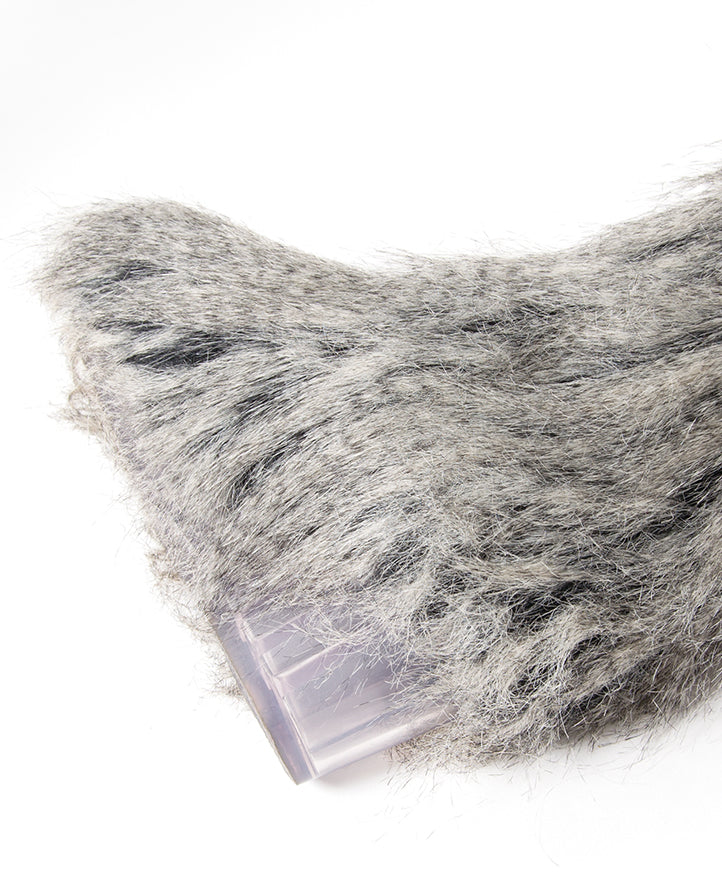 Chanel Grey Faux-fur Yeti Boots safe online shopping webshop fashion style LabelLOV Antwerp Belgium high end luxury labels brand designer