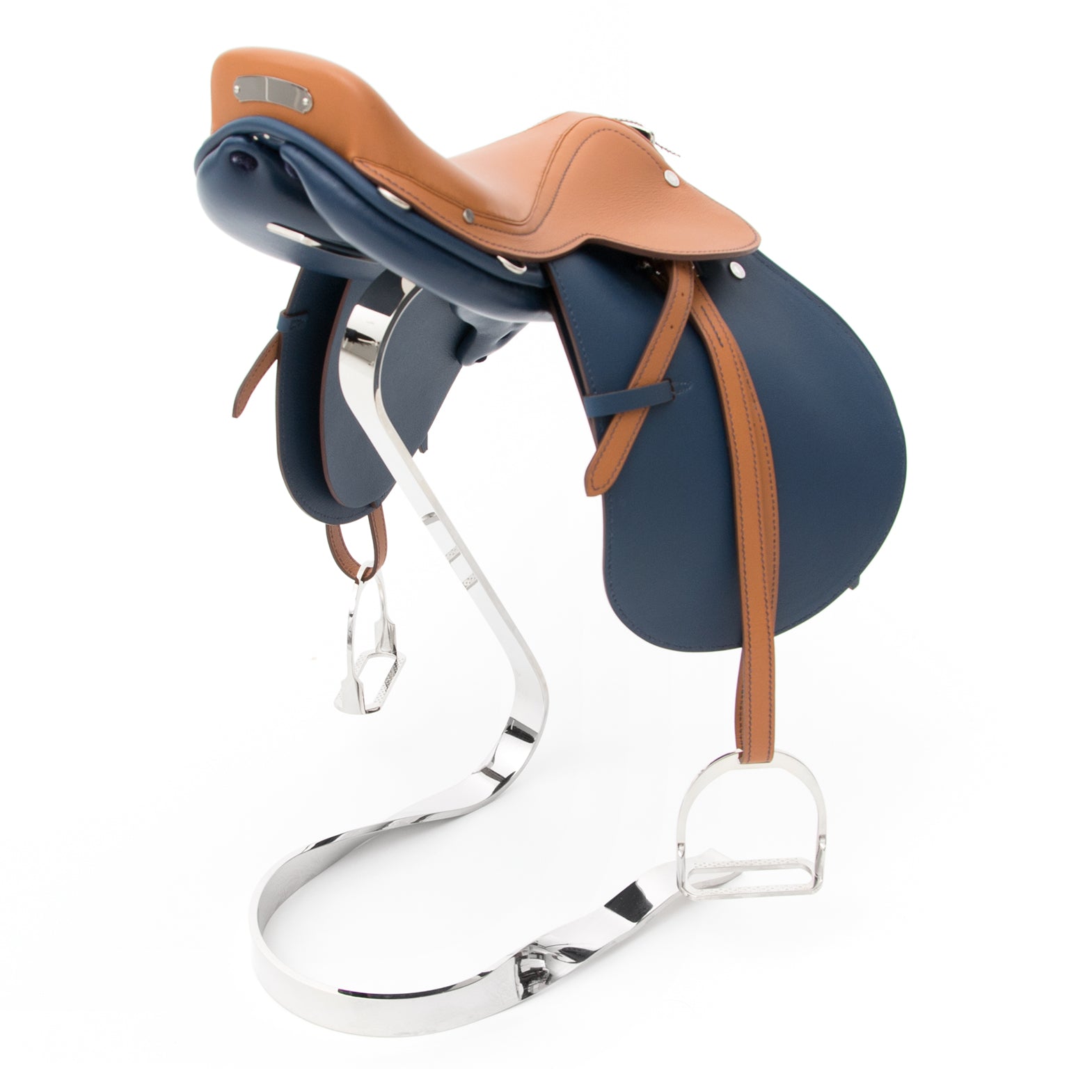 Hermès Steinkrauss Bicolor Mini Saddle Statue home interior design decorative mini saddle statue