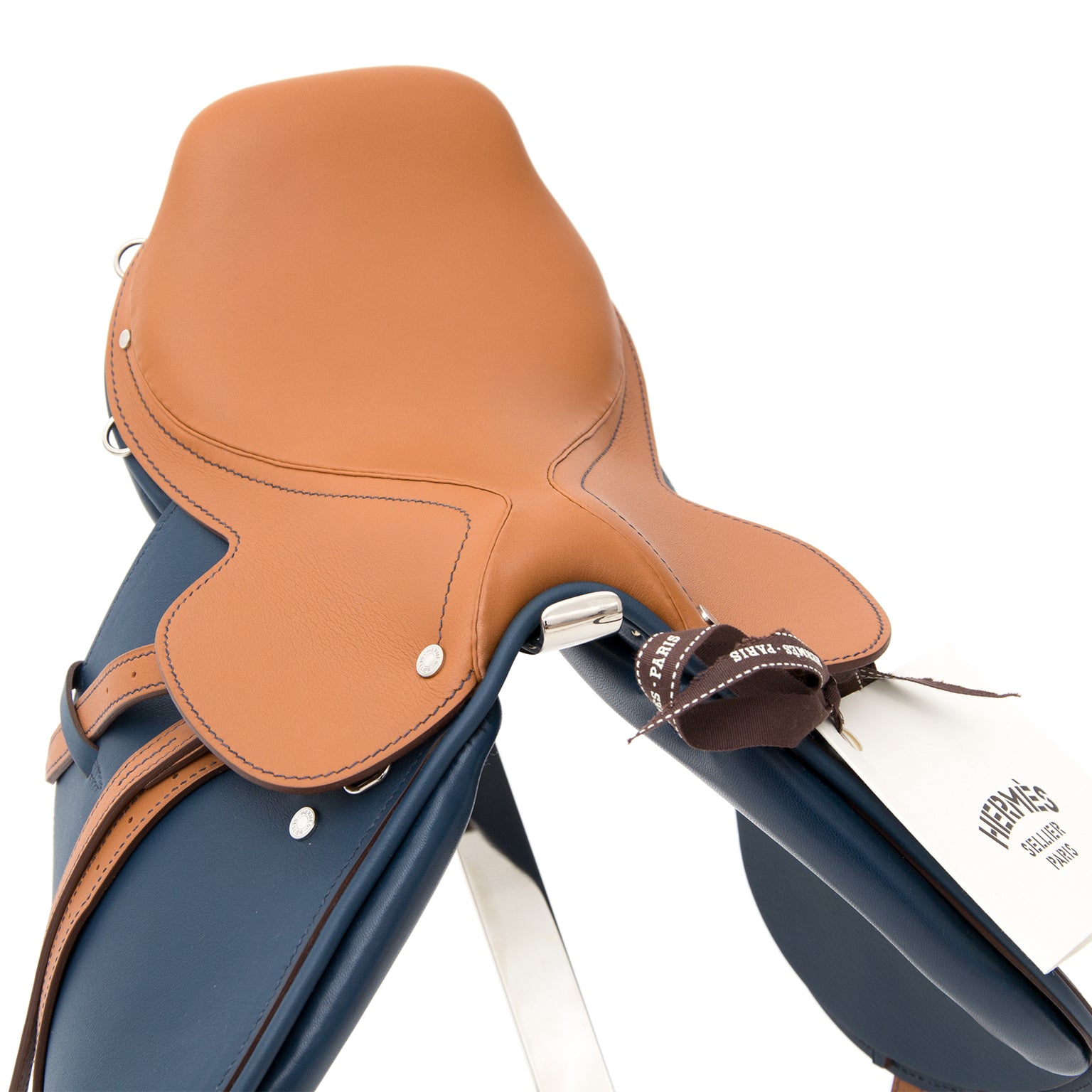 Hermès Steinkrauss Bicolor Mini Saddle Statue exquisite limited edition Hermes deco saddle