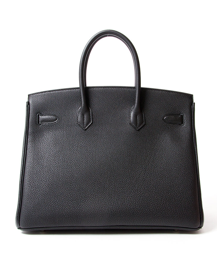 buy safe online secondhand designer vintage Hermes birkin 35cm black with PHW