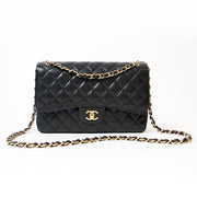 koop veilig en snel 2de hands Chanel Black Caviar Jumbo Double Flap Bag aan de beste prijs online webshop labellov