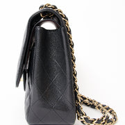 koop veilig en snel 2de hands Chanel Black Caviar Jumbo Double Flap Bag aan de beste prijs online webshop labellov