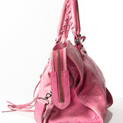 designer vintage Balenciaga city sorbet roos aan mooi prijse tweedehands www.labellov.com