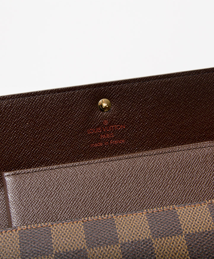 Louis Vuitton damier wallet second hand in perfect condition shop safe online designer vintage Labellov