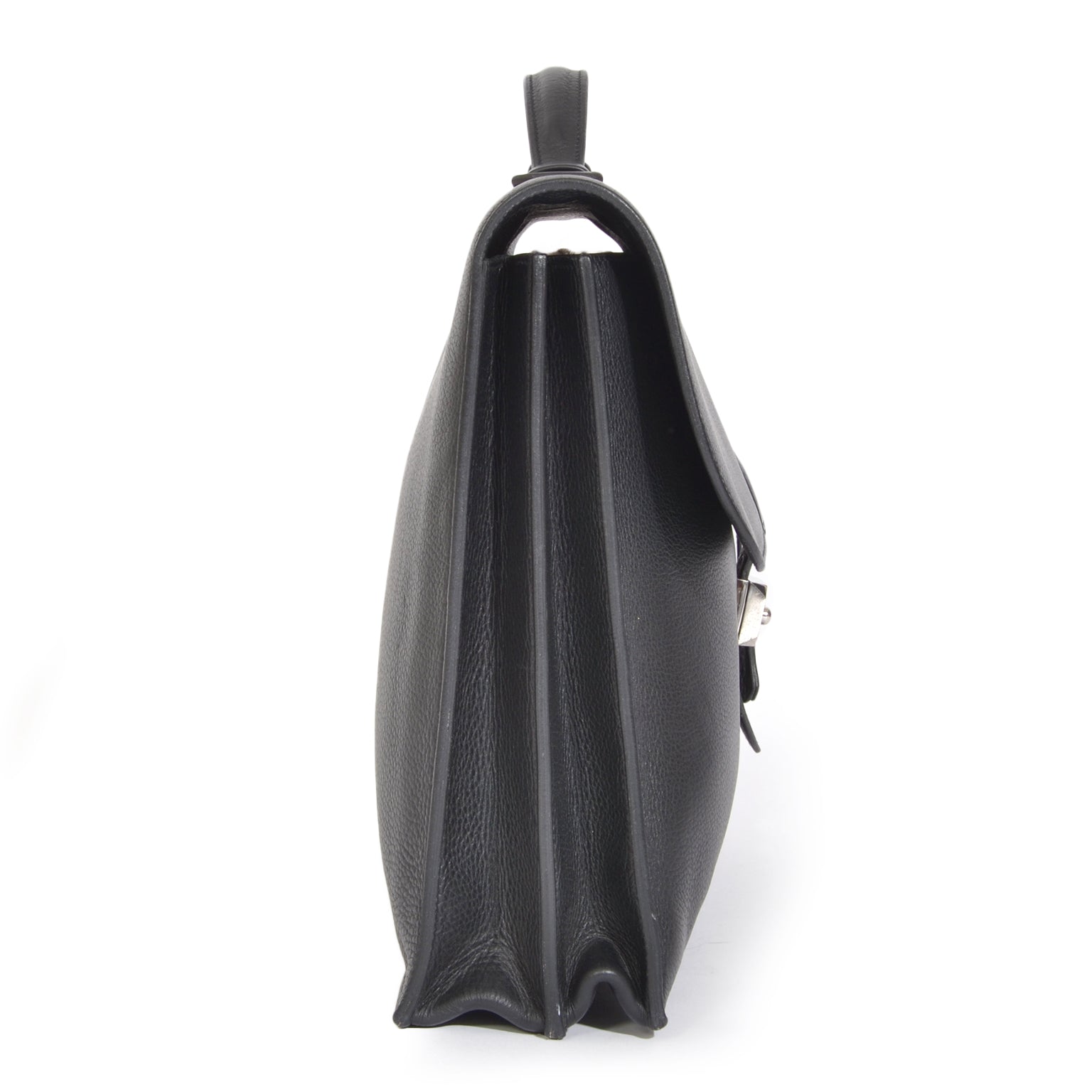 Hermes Sac à Dépêches Briefcase Togo Black PHW preowned designer handbags for sale online labellov europe