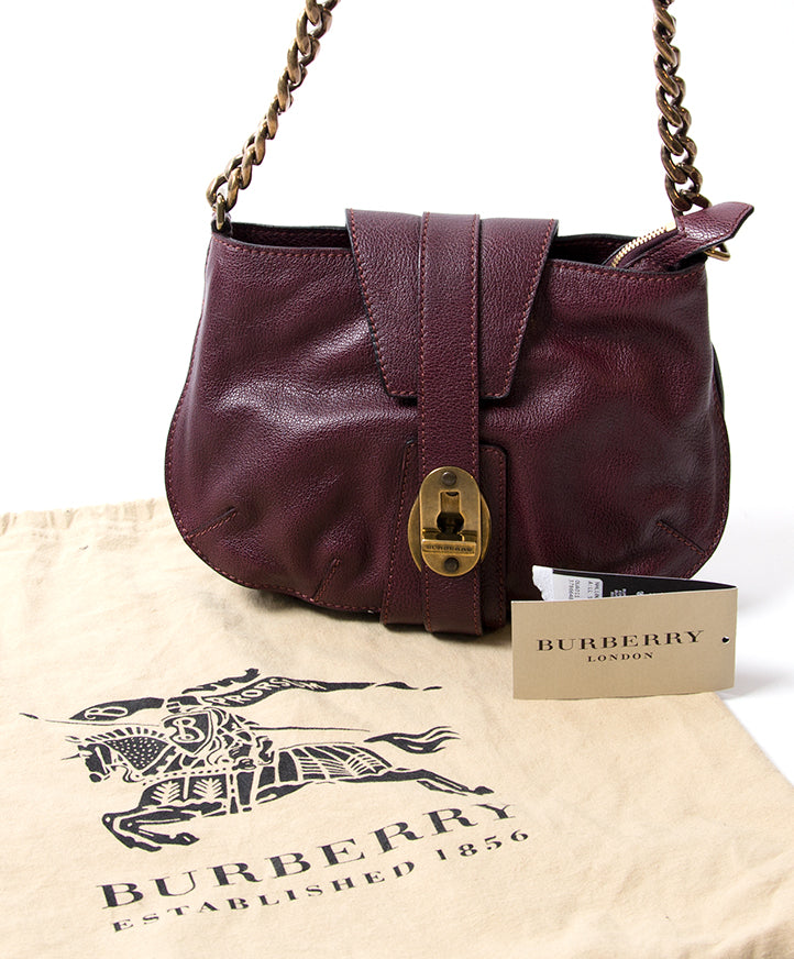buy safe online second hand burberry purple shoulder bag like new best price online worldwide shipping labellov.com
