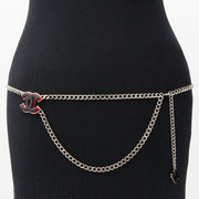 Chanel Silver-tone Chain Belts Plastic Bicolor Logo secondhand authentic online safe shopping bags luxury designer high end brands belt Antwerp Belgium Webshop LabelLOV safe online shopping fashion style