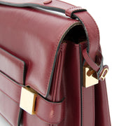 Delvaux Burgundy Madame Shoulder Bag tweedehands authentiek veilig online shoppen winkelen webshop Antwerpen België LabelLOV mode stijl merken tassen merktassen ontwerpers luxe