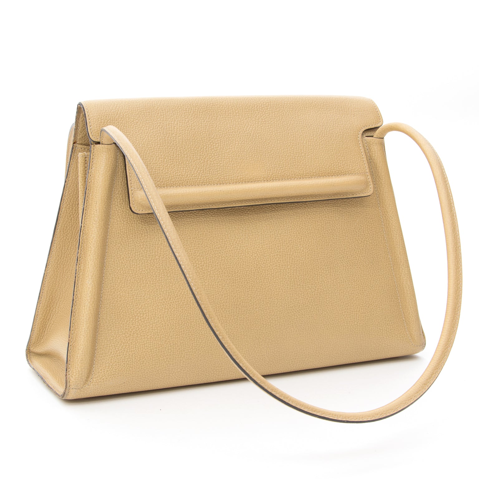 Delvaux Sand Ecru Vintage Shoulder Bag tweedehands designer handtassen online te koop