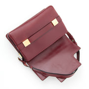 Delvaux Burgundy Madame Shoulder Bag seconde main en ligne shopping authentique webshop Anvers Belgique LabelLOV mode en vogue style luxe marques designer