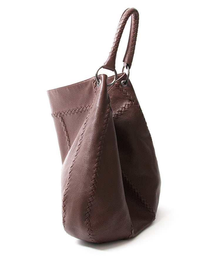 2de hands bottega vaneta cervo tote handtas aan de beste prijs online webshop labellov