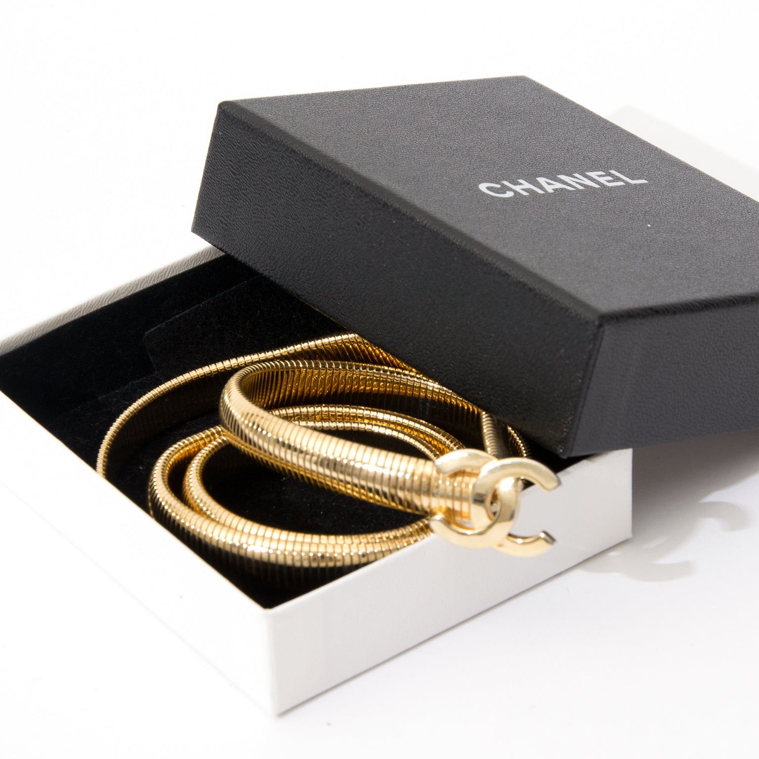 Chanel Gold-tone CC Logo Omgea Chain Belt Chanel occasion ceinture