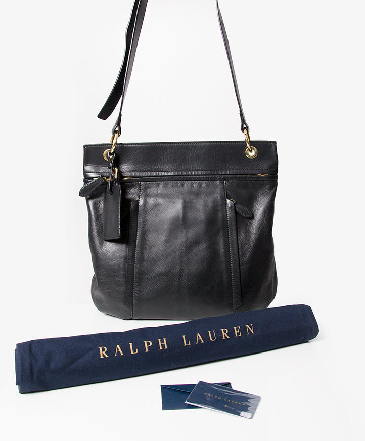 Ralph Lauren Black Cross Body Hobo Bag. Veilig online winkelen aan de juiste prijs.