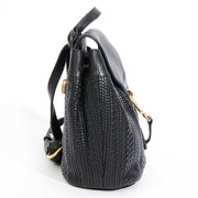 Delvaux Toile Cuir Backpack Black worldwide shipping secodnhand preowned designer fashion handbags