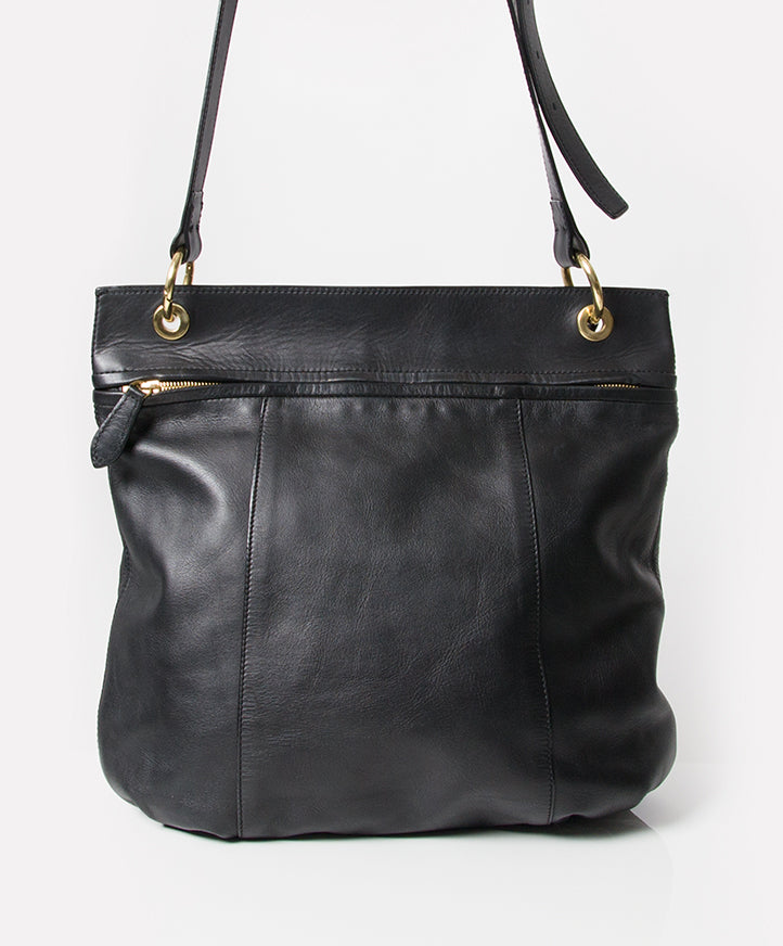 Ralph Lauren Black Cross Body Hobo Bag. RalRalph Lauren cross body black hobo bag, can also be worn as a shoulder bag. Black smooth calfskin and gold-tone hardware. Comes with original dustbag. Authenticity card N° 035461