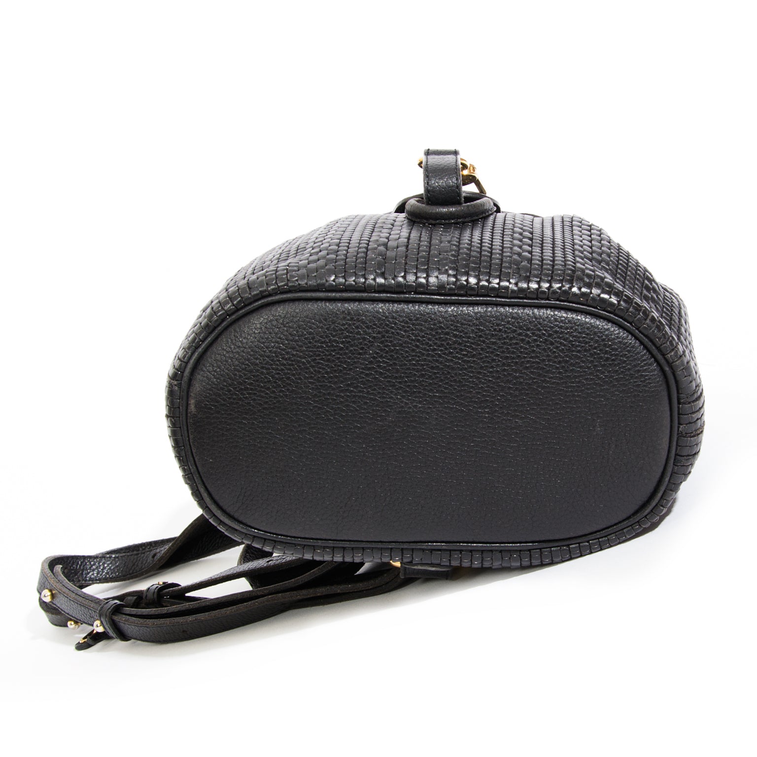 Delvaux Toile Cuir Backpack Black seocnde main designer vintage europe transport internationale
