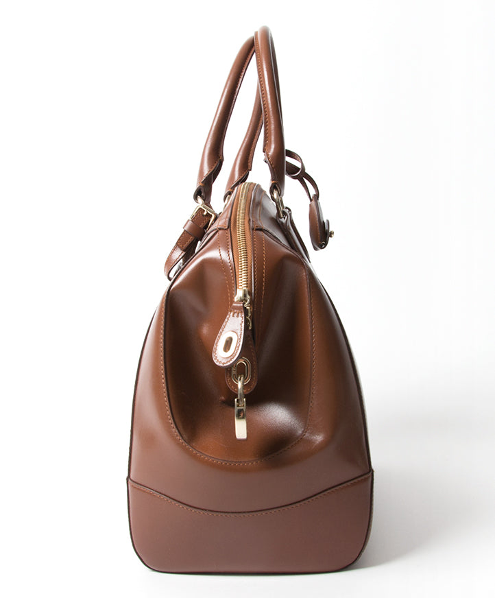 Ralph Lauren Brown Small Bedford Bag luxe seconde main authentique en ligne webshop Anvers belgique LabelLOV marques designer en vogue mode shopping