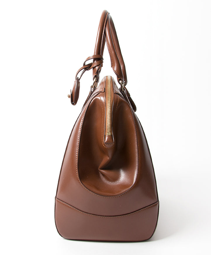 Ralph Lauren Brown Small Bedford Bag authentic secondhand safe online shopping fashion bag LabelLOV webshop Antwerp Belgium it bag designer bag brand high end labels fashion luxury brands