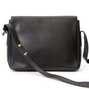 Authentieke tweedehands Delvaux zwarte schouder tas in leer op online webshop LabelLOV.