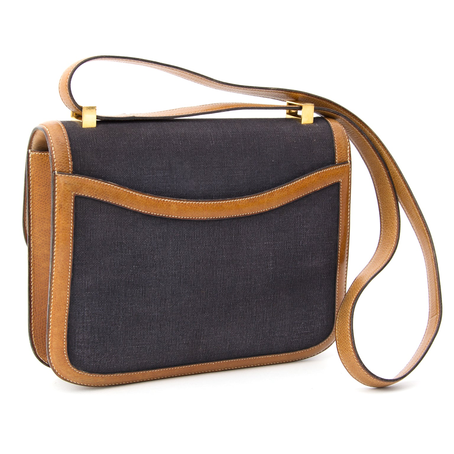 koop veilig online tweedehands Hermes Constance Leather Canvas aan de beste prijs