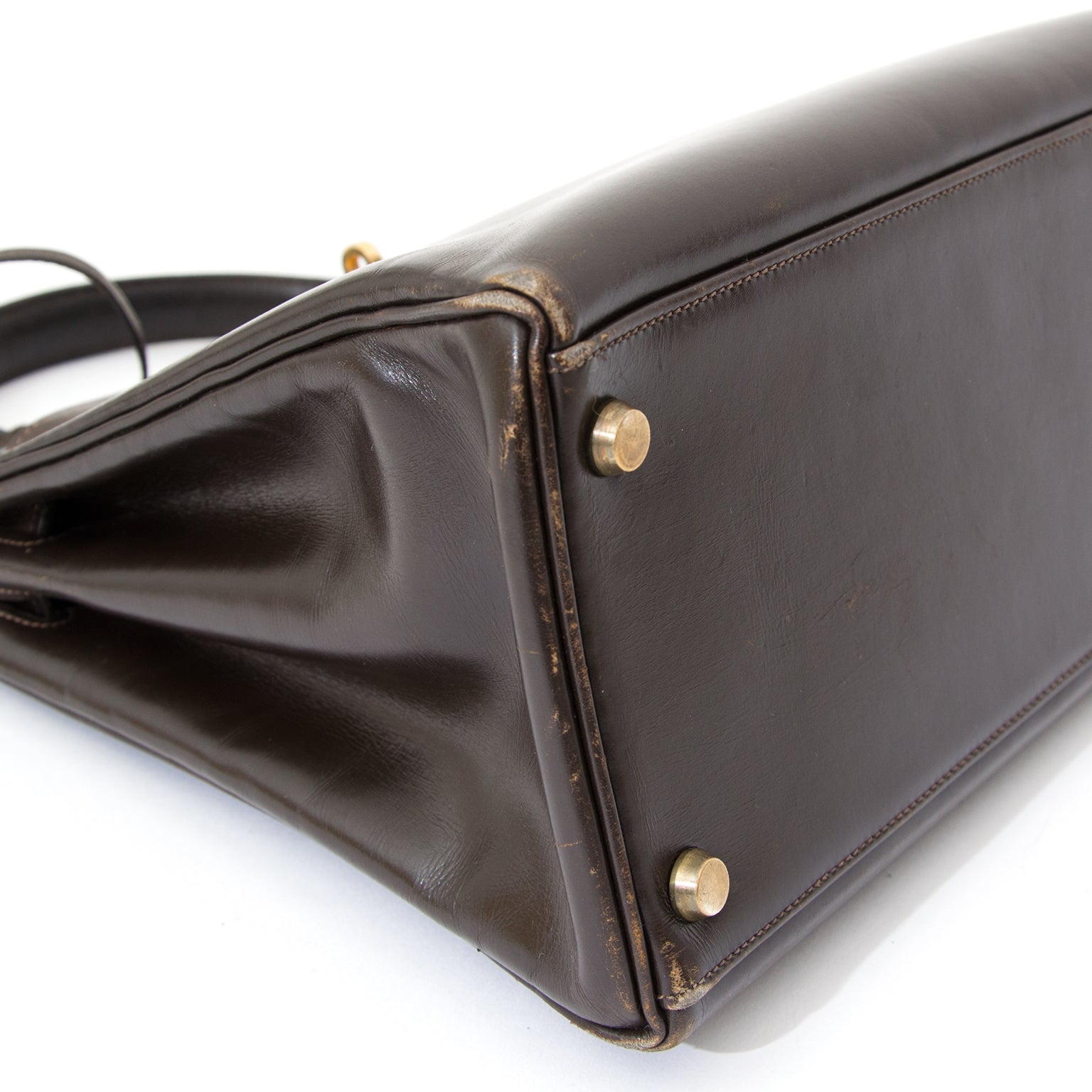 Hermès Kelly Boxcalf Brown GHW buy sell shop resell online international designer fashion handbag