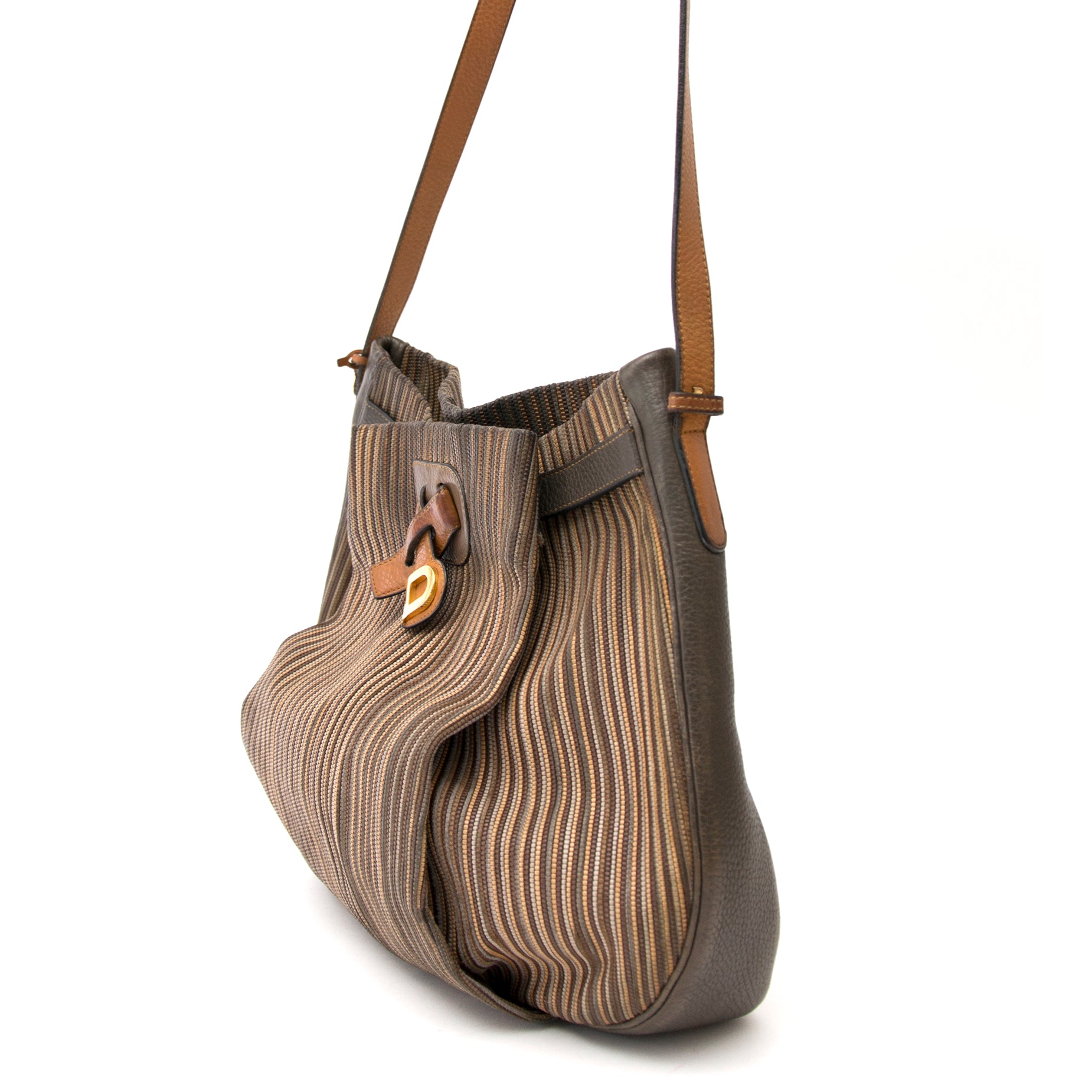 Koop uw authentieke Delvaux Toie de Cuire 'Banniere' Shoulder Bag