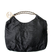 Chanel Satin Coco Cabas Tote authentiek tweedehands veilig online shoppen winkelen online webshop LabelLOV Antwerpen België mode stijl luxemerken luxe designer ontwerper