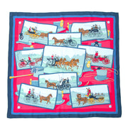 Hermès Carré scarf in blue, green and red. Koop authentieke tweedehands Hermès tassen met juiste prijs bij LabelLOV.