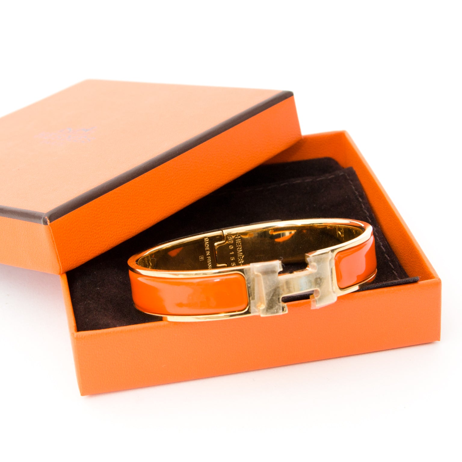 shop safe online second hand designer hermes luxury brand H bracelet clic clac comme neuf