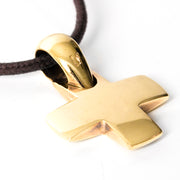 Pomellato 18K Yellow Gold Cross Pendant Necklace authentic secondhand safe online shopping webshop Belgium Antwerp LabelLOV fashion style high end labels luxury brands designer
