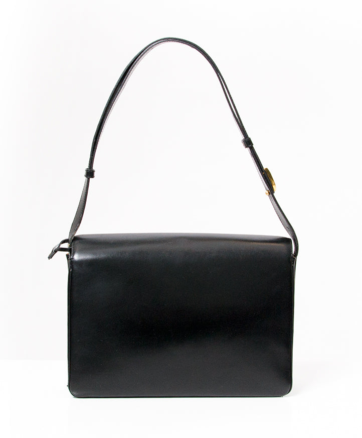Koop veilig online tweedehands designer vintage Delvaux dubble d schoudertas online aan de beste prijs 100% veilig