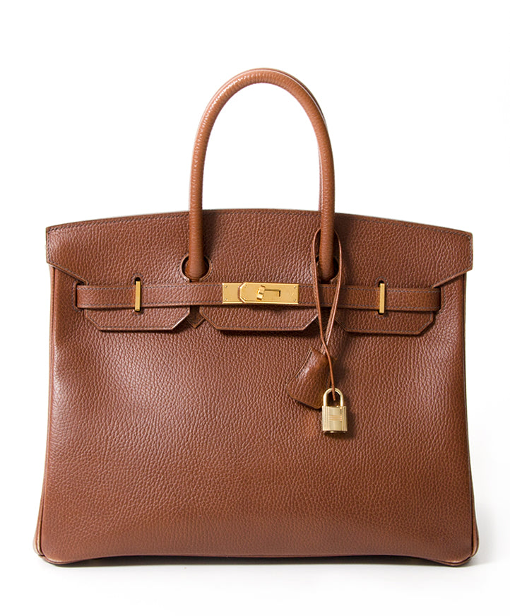 koop veilig online tweedehands designer vintage hermes noisette birkin vintage like new, best price