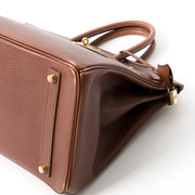 koop veilig online tweedehands designer vintage hermes noisette birkin vintage like new, best price