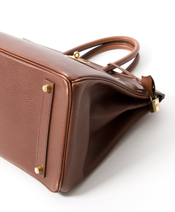 koop veilig online tweedehands designer vintage hermes noisette birkin vintage like new, best price