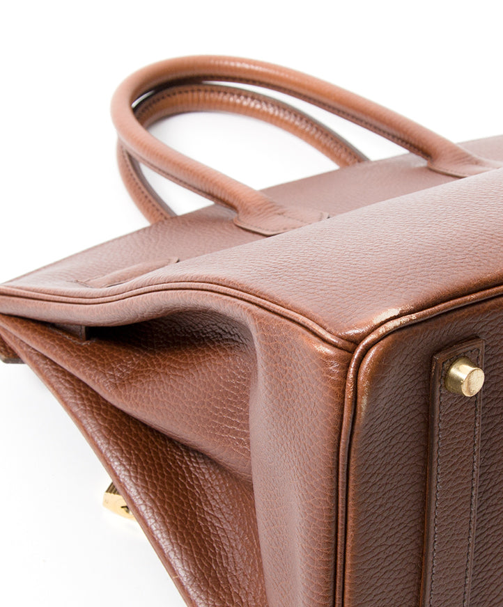 koop veilig online tweedehands designer vintage hermes noisette birkin vintage like new, best price