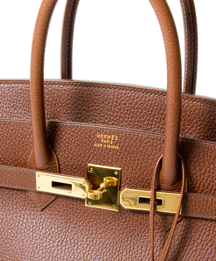 buy safe online secondhand designer vintage Hermes Birkin 35 ghw net als nieuw