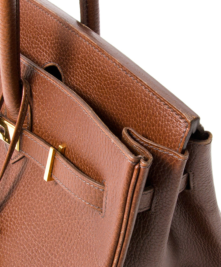 buy safe online secondhand designer vintage Hermes Birkin 35 ghw net als nieuw