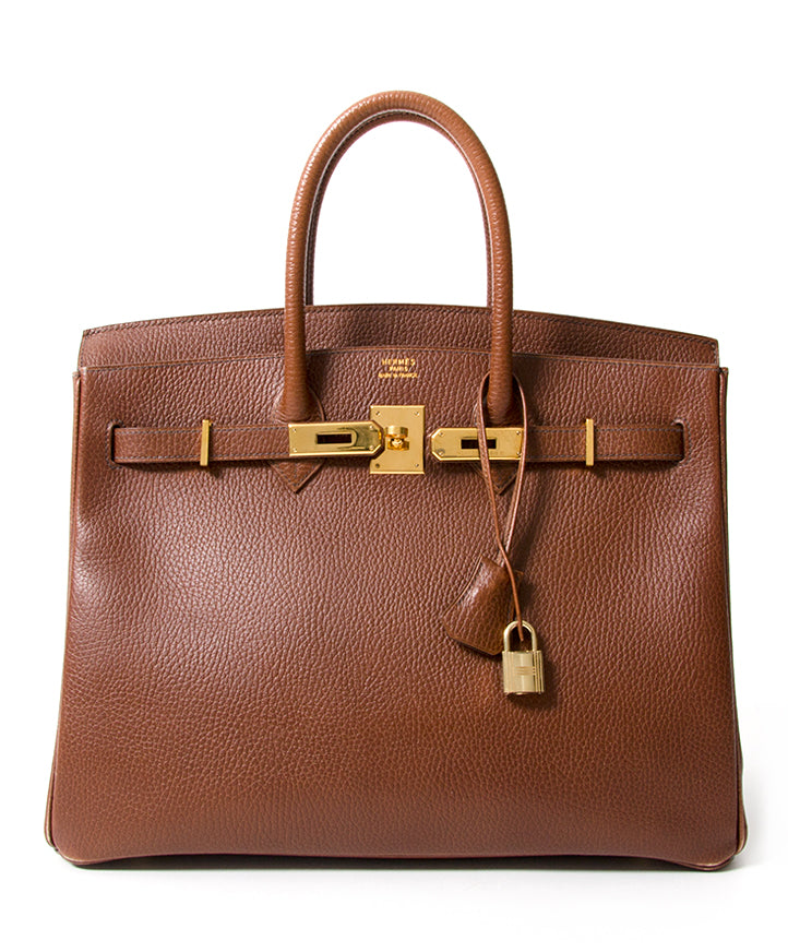 koop veilig online tweedehands designer vintage hermes noisette birkin vintage like new, best price