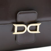 koop veilig online tweedehands shop safe online secondhand designer vintage Delvaux Dark Brown Bourgogne Shoulder Bag