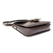 shop safe online secondhand designer vintage Delvaux Dark Brown Bourgogne Shoulder Bag